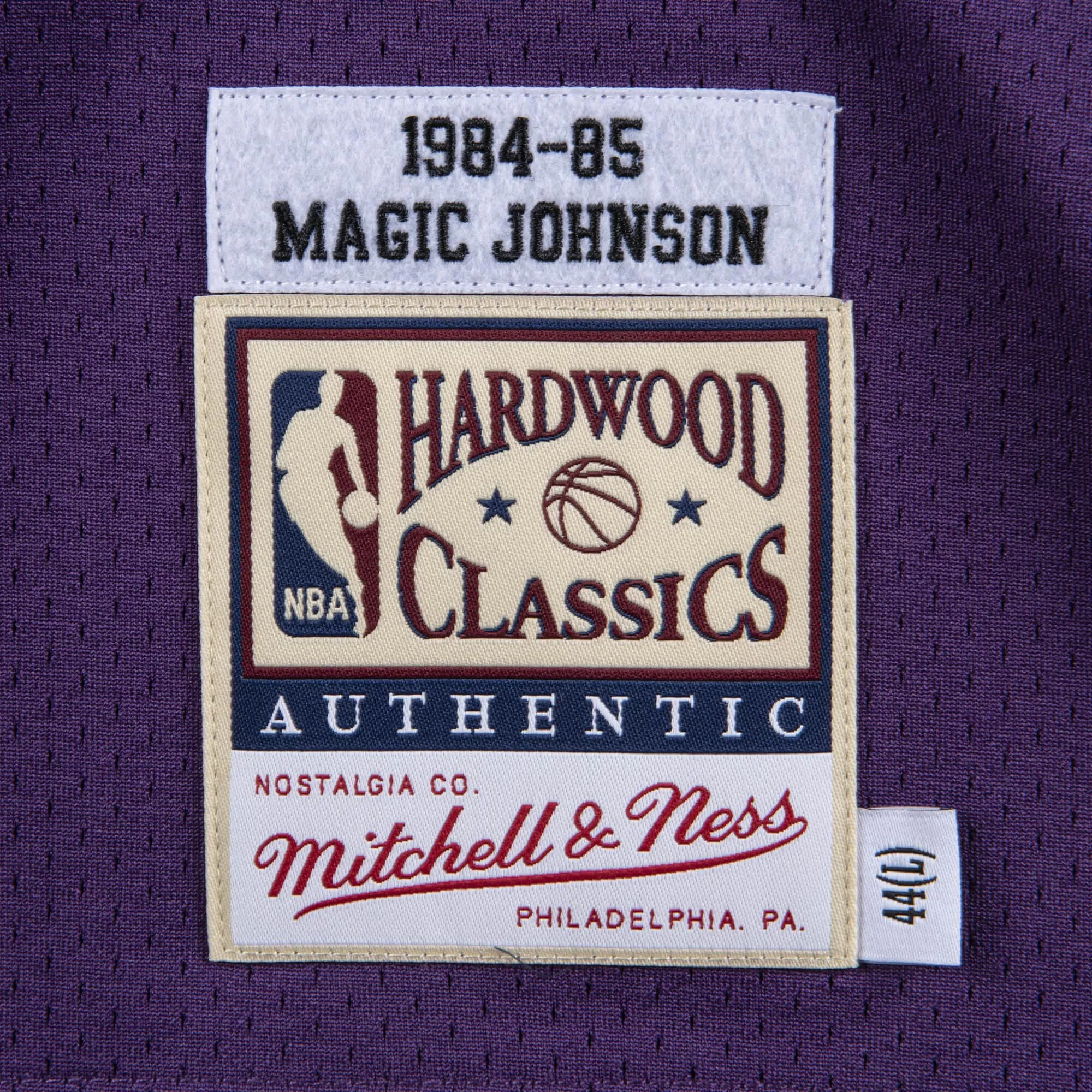 Mitchell & Ness NBA Authentic Road Jersey La Lakers 84 Magic Johnson Jerseys sold by Zulily product image thumbnail 3