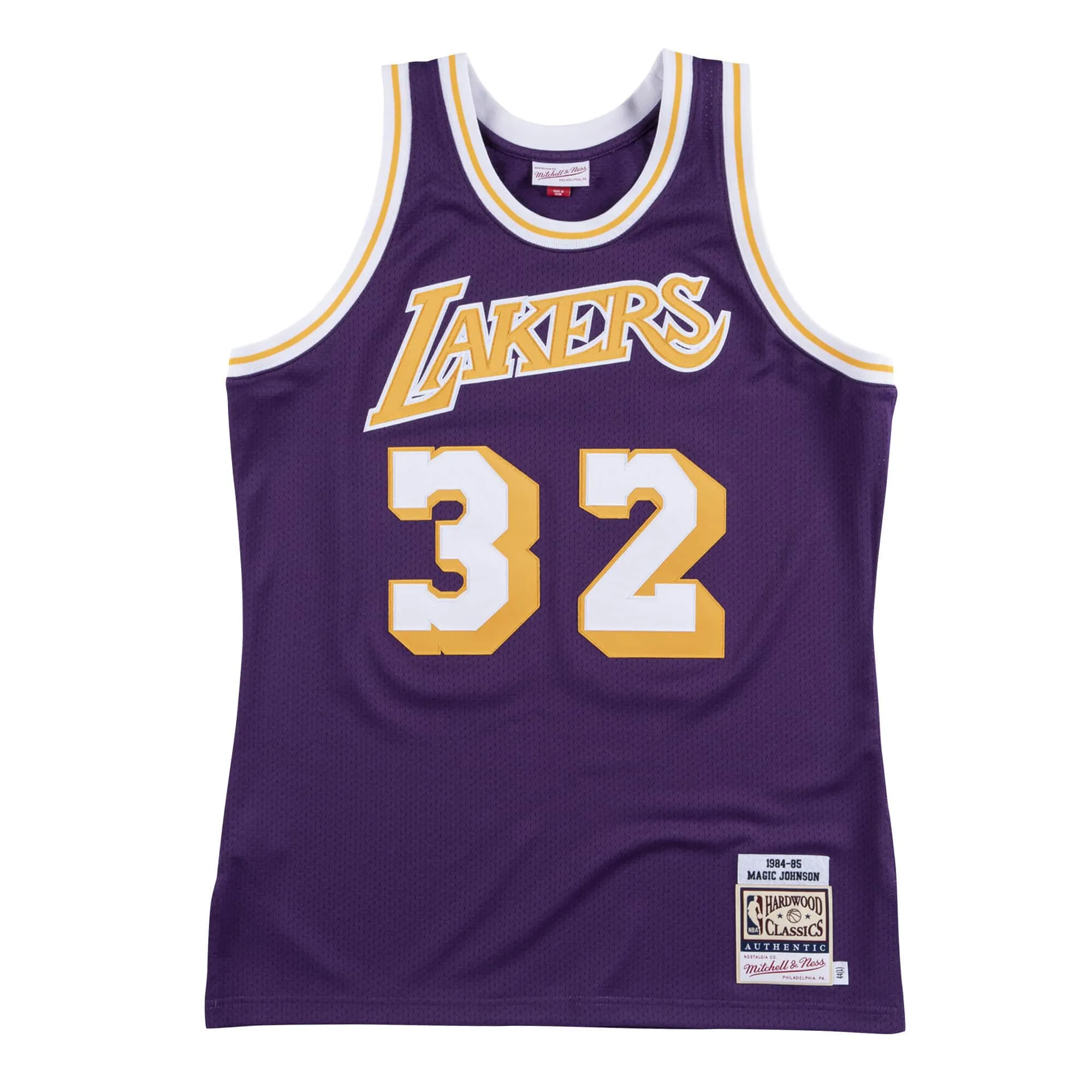 Mitchell & Ness NBA Authentic Road Jersey La Lakers 84 Magic Johnson Jerseys sold by Zulily