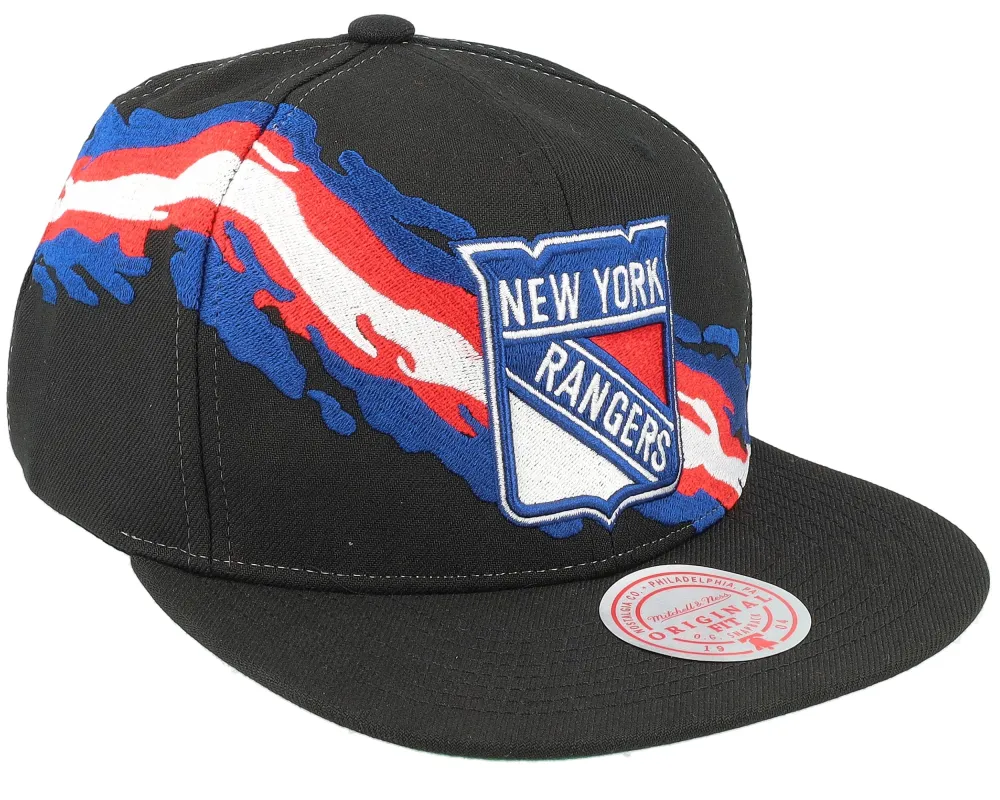 Mitchell & Ness Men's NHL Vintage Paintbrush Snapback Rangers Snapback Caps sold by Zulily