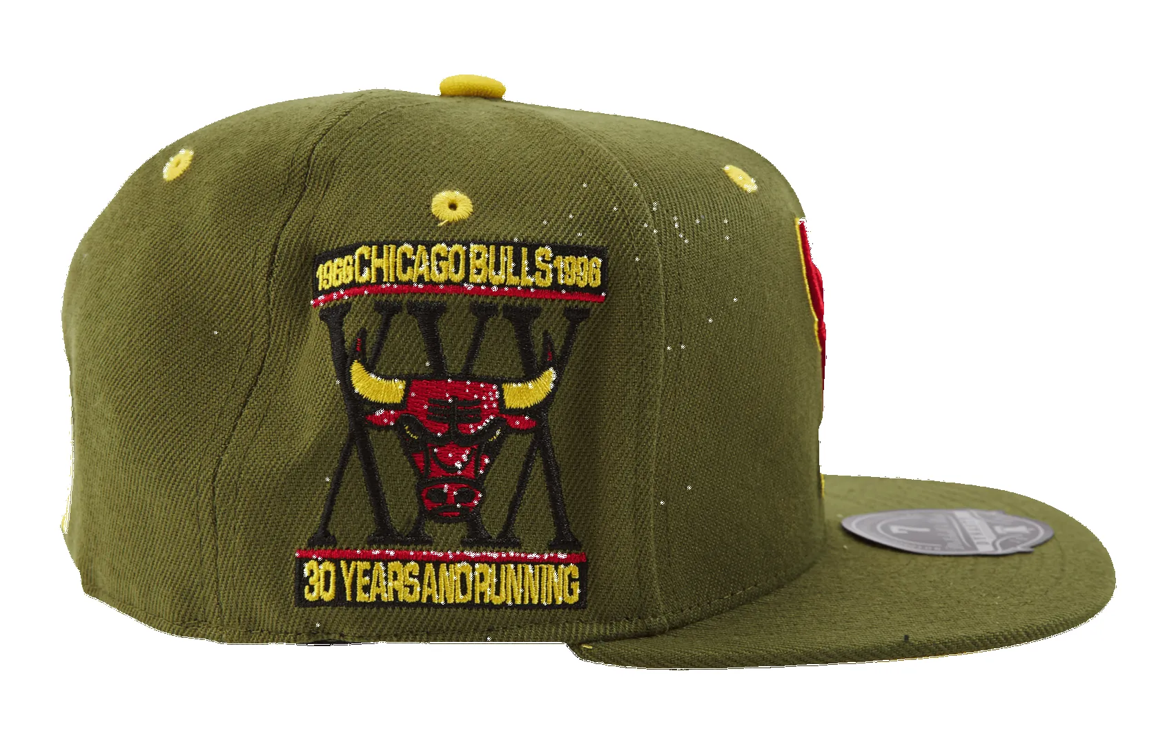 Mitchell & Ness Men's NBA Dusty Olive Fitted Hwc Bulls Fitted Caps sold by Zulily product image thumbnail 3