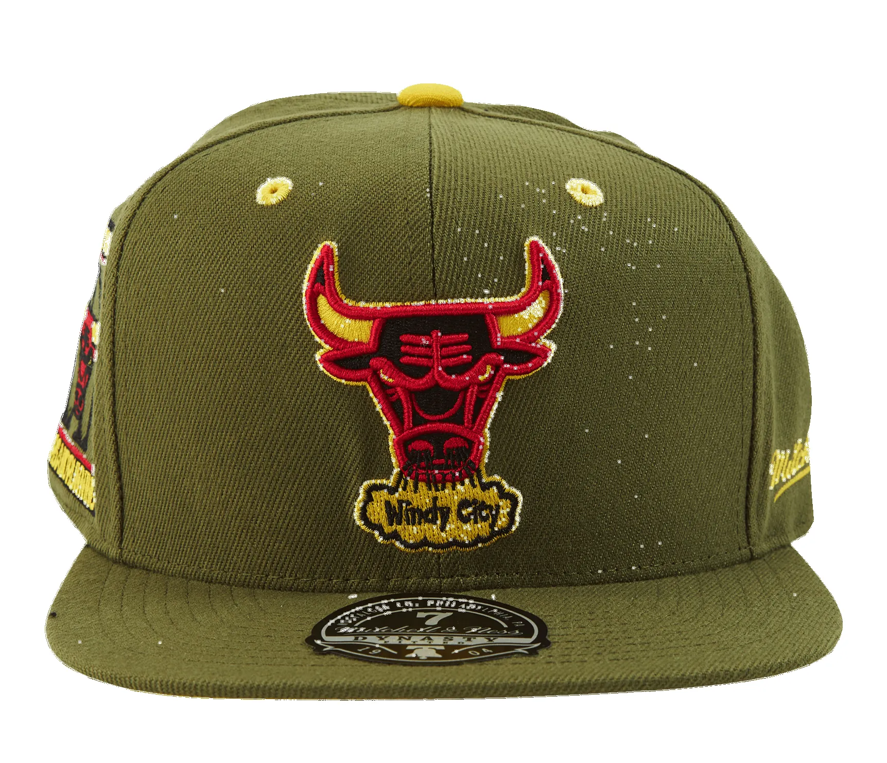 Mitchell & Ness Men's NBA Dusty Olive Fitted Hwc Bulls Fitted Caps sold by Zulily product image thumbnail 2