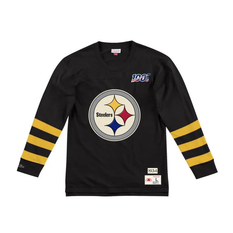 Mitchell & Ness Men's NFL Team Inspired Longsleeve Pittsburgh Steelers Long Sleeve Shirts sold by Zulily