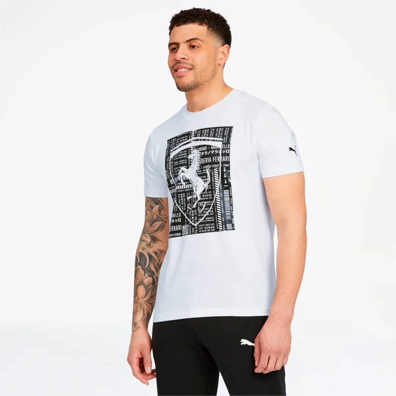 Puma Men's Sf Ferrari Big Shield Tee T-Shirts made by Puma