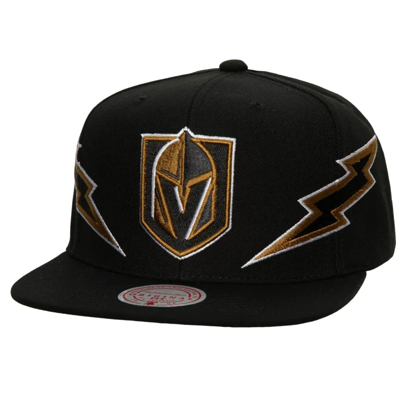 Mitchell & Ness Men's NHL Double Trouble Snapback Knights Black made by Mitchell & Ness