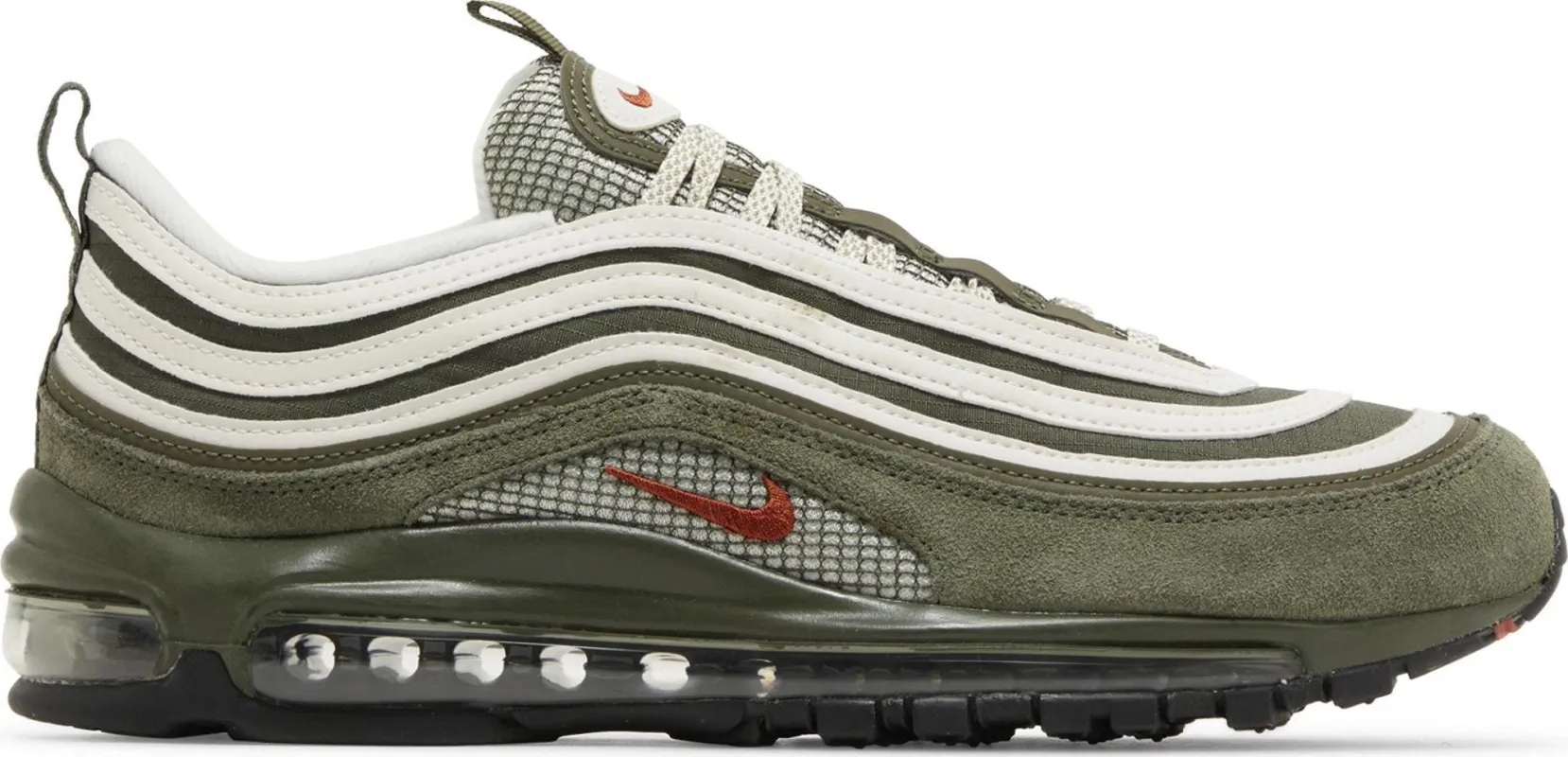 Nike Men's Air Max 97 Se 'Cargo Khaki Rugged Orange' Sneakers made by Nike