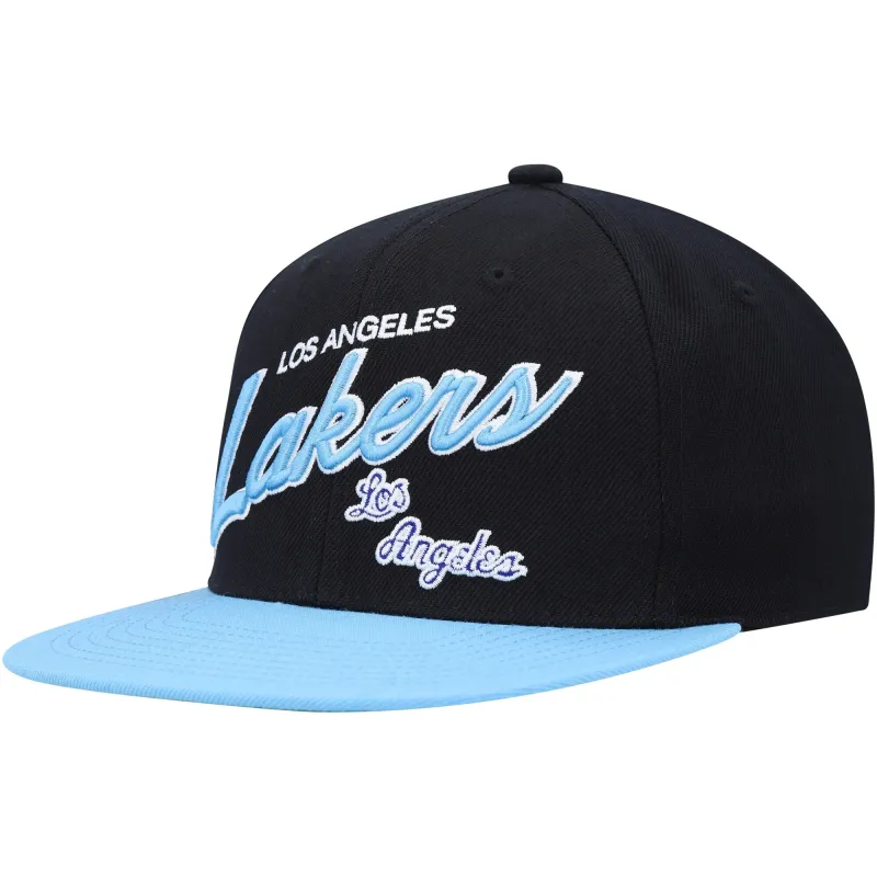Mitchell & Ness Men's NBA Team Script 2.0 Fitted Hwc Lakers Fitted Caps sold by Zulily