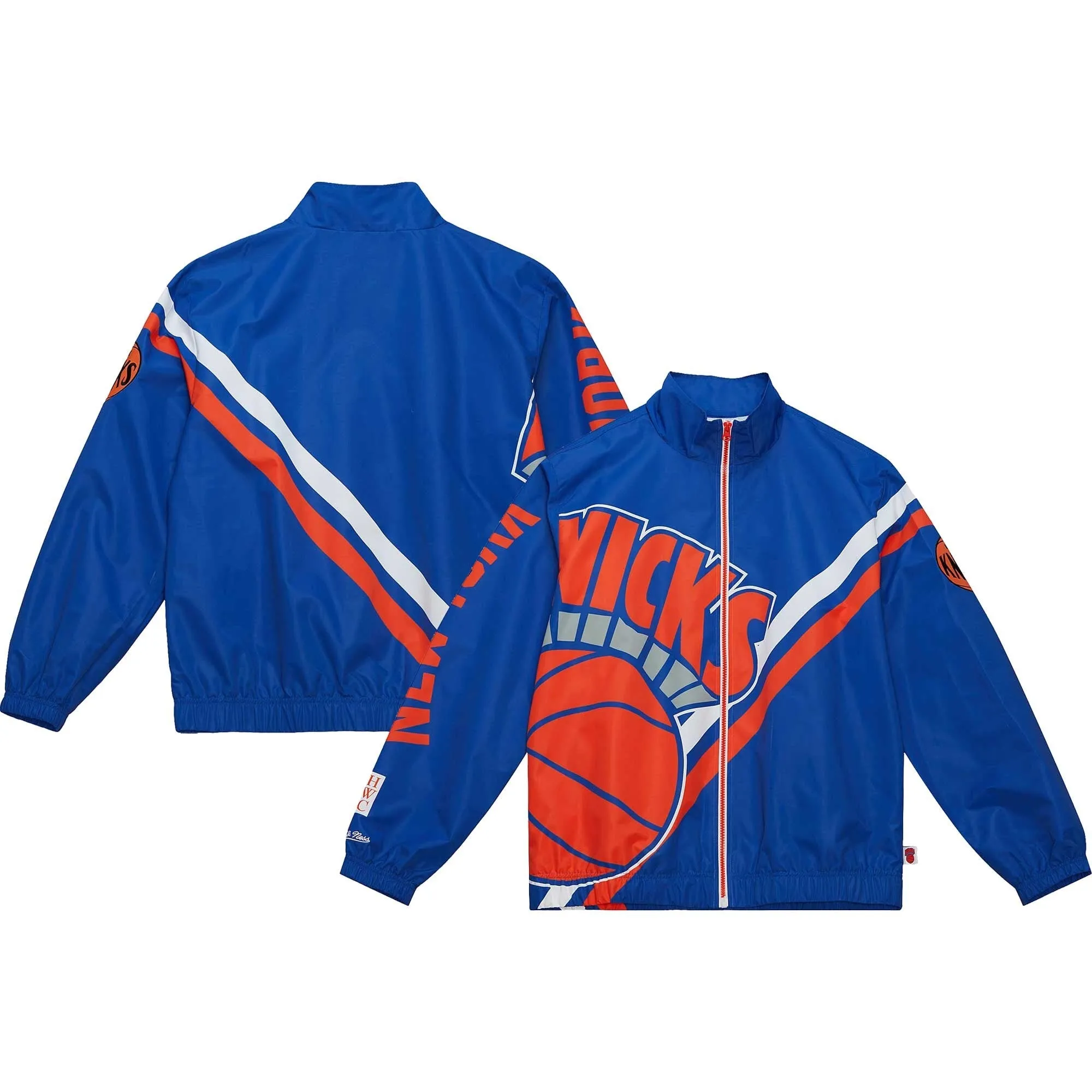 Mitchell & Ness Men's Exploded Logo Warm Up Jacket Knicks Jackets sold by Zulily product image thumbnail 3