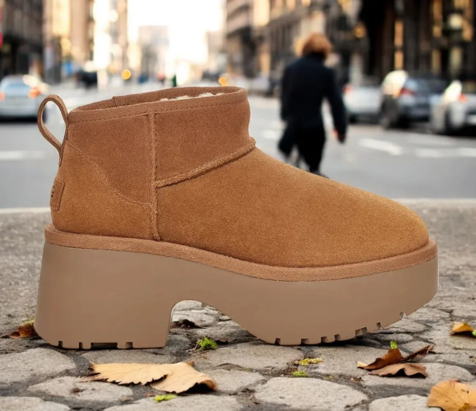 UGG Women's Classic Ultra Mini New Heights Boot 'Chestnut' Boots sold by Zulily