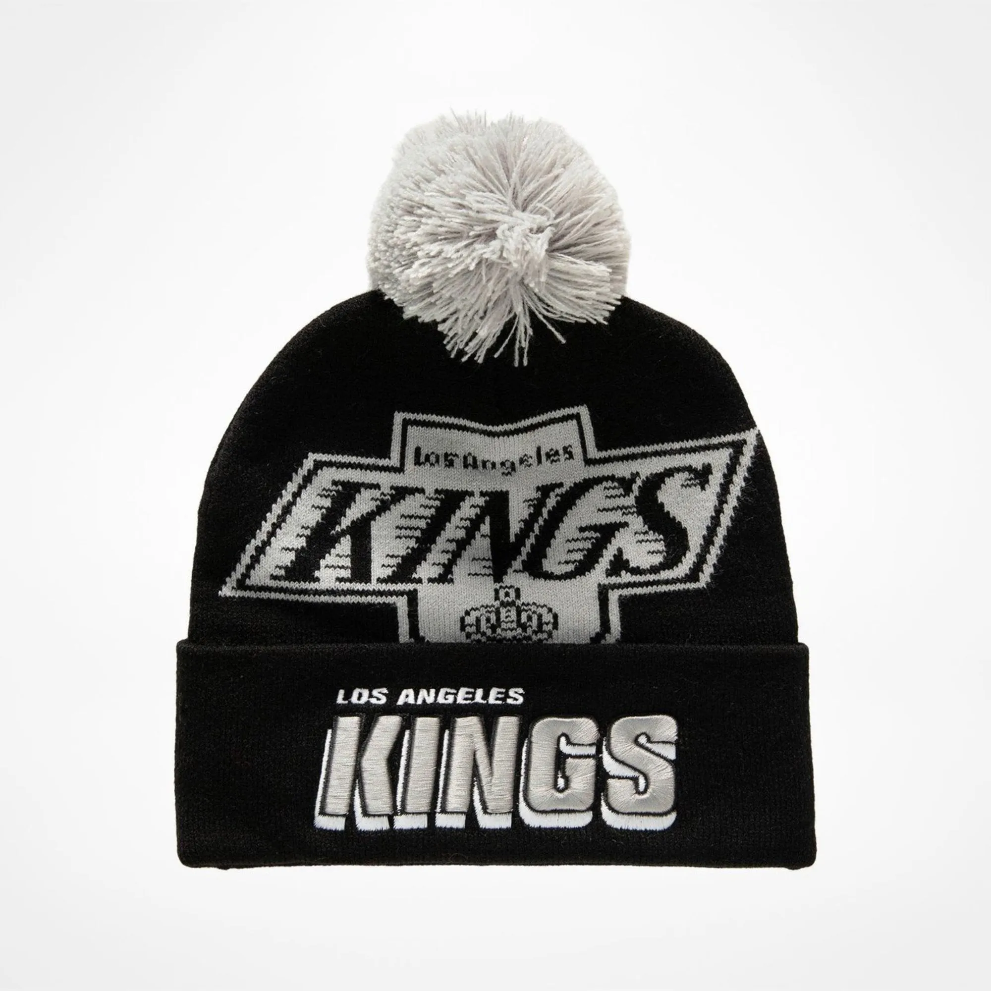 Mitchell & Ness Men's NHL Punch Out Pom Knit Kings Knit Hat sold by Zulily