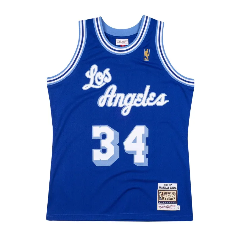 Mitchell & Ness Men's NBA Authentic Jersey 96 Los Angeles Lakers Shaquille O'Neal sold by Zulily