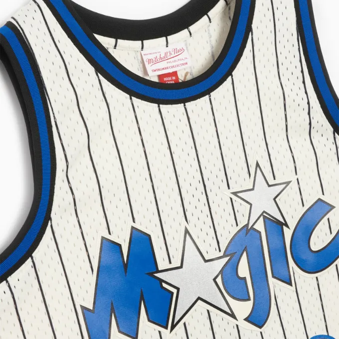 Mitchell & Ness Men's Cream Swingman Jersey Magic 1993 Shaquille O'Neal Jerseys sold by Zulily product image thumbnail 2