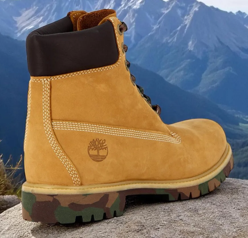 Timberland Men's 6In Premium Boot Wheat Camo Wide Boots sold by Zulily product image thumbnail 4
