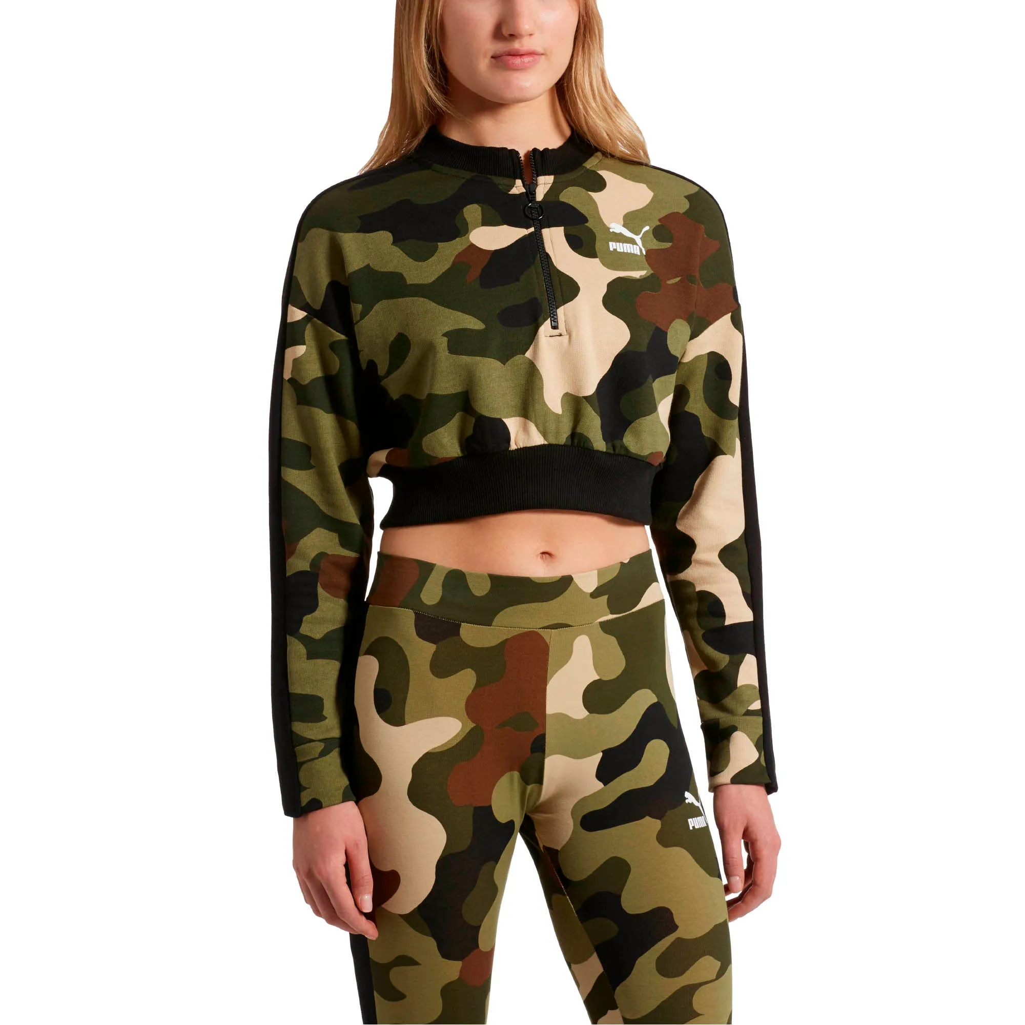 Puma Women's Wild Pack T7 Cropped Crew Sweater Sweaters sold by Zulily