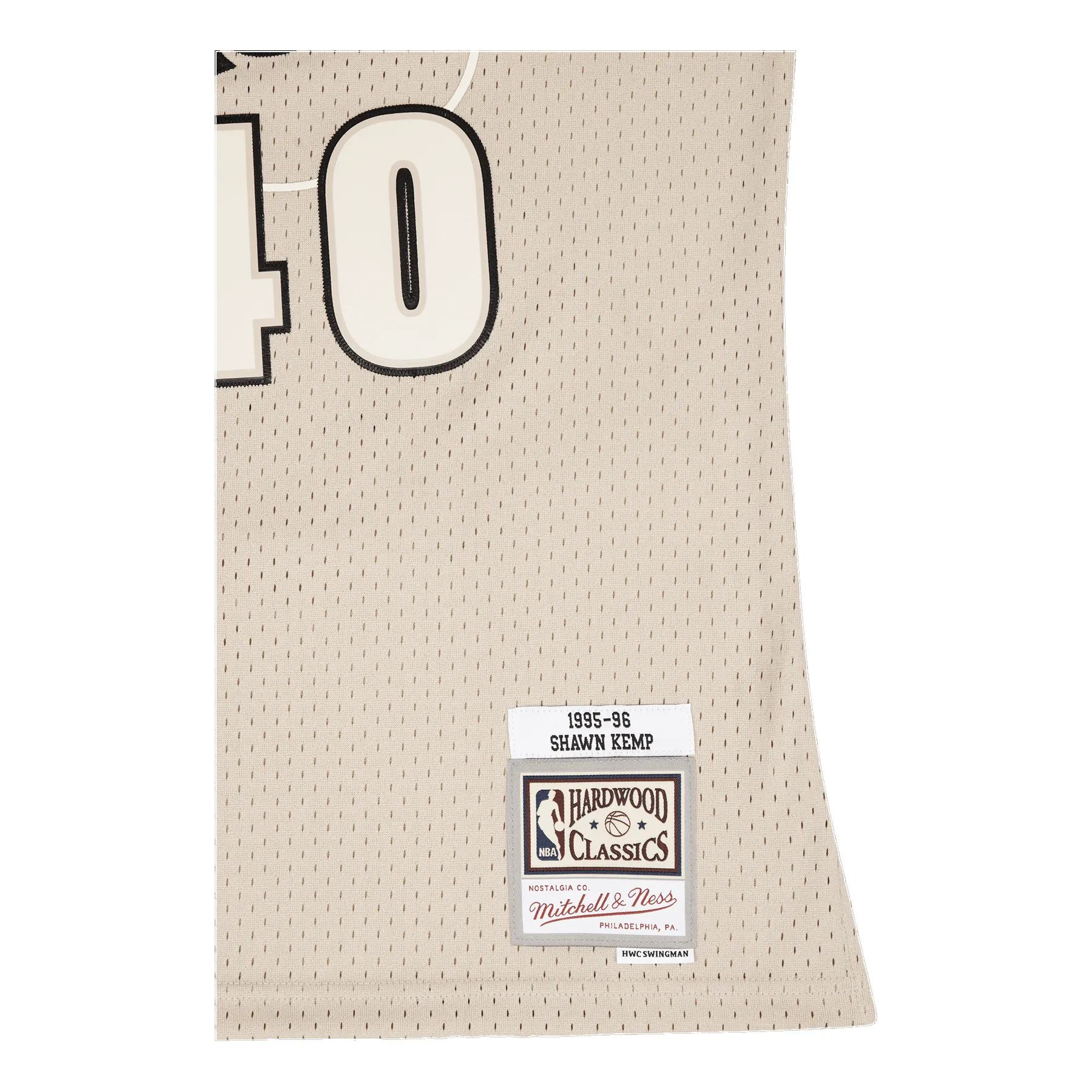 Mitchell & Ness Men's Khaki Black Swingman Jersey Supersonics 1995 Shawn Kemp Jerseys sold by Zulily product image thumbnail 4