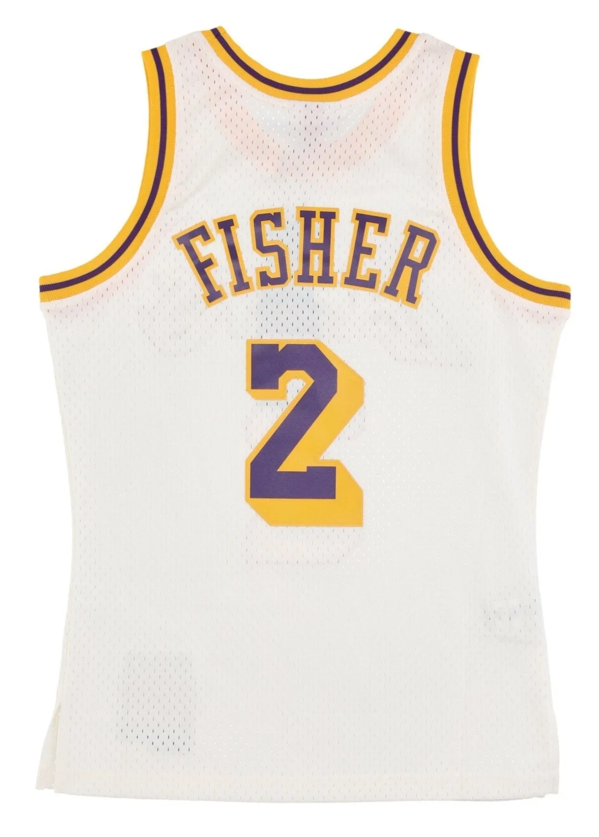 Mitchell & Ness Men's Cream Team Color Swingman Jersey Lakers 1996 Derek Fisher Jerseys sold by Zulily product image thumbnail 2