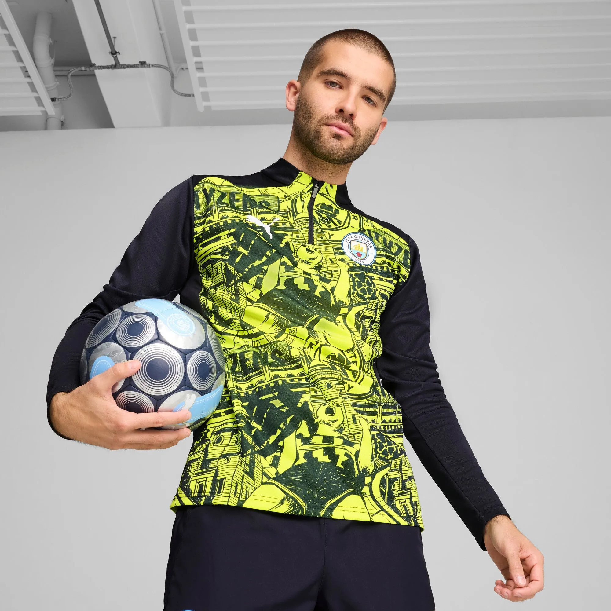 Puma Men's Mcfc Prematch 1/4 Zip Top Half Zip & Quarter Zip sold by Zulily product image thumbnail 3