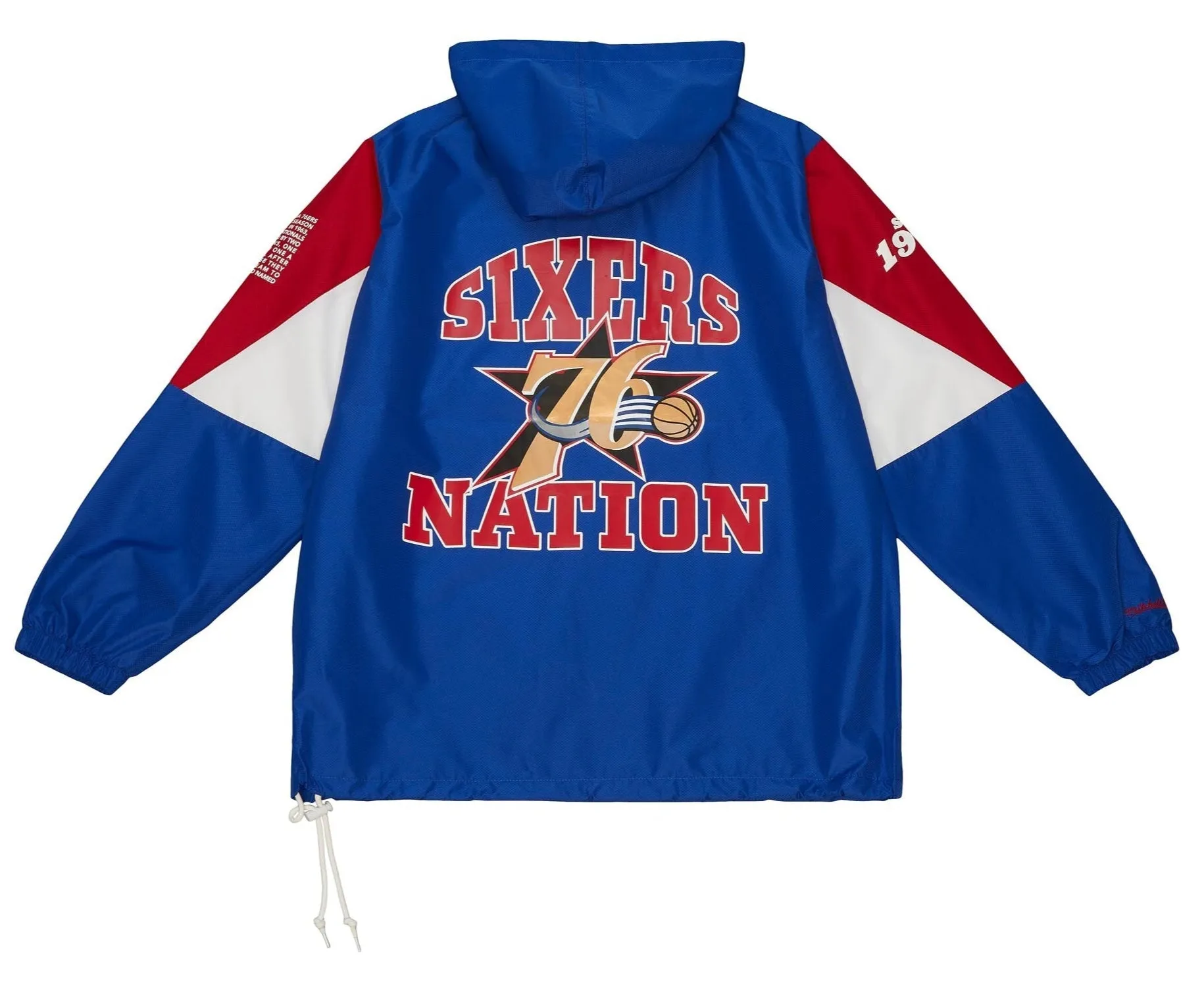 Mitchell & Ness Men's NBA Team Origins Pullover Anorak 76Ers sold by Zulily product image thumbnail 3