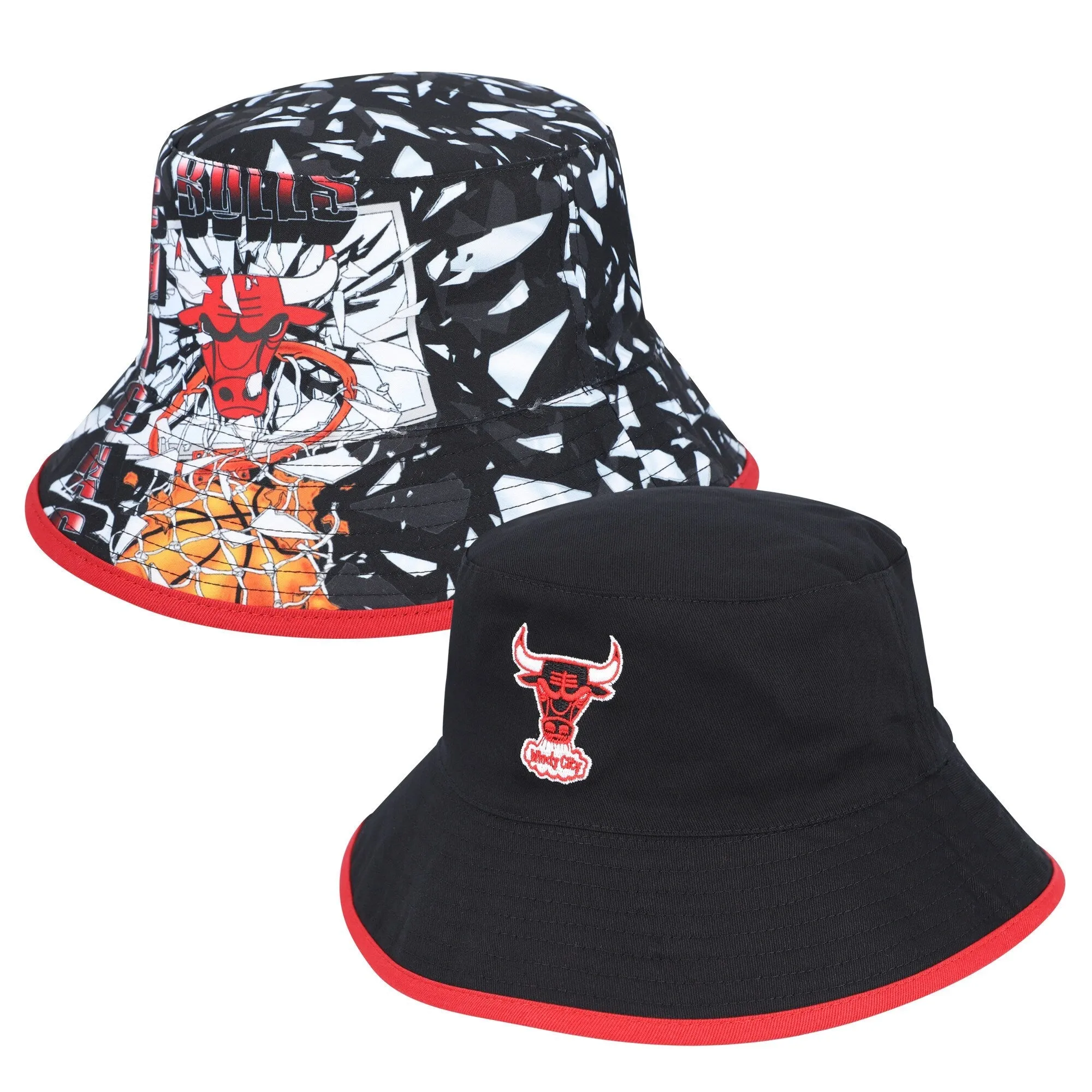 Mitchell & Ness Men's NBA Shattered Big Face Bucket Hwc Bulls Hats sold by Zulily