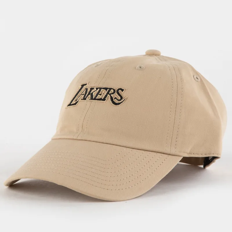 Mitchell & Ness Men's NBA Khaki Black Strapback Hwc Lakers Hats made by Mitchell & Ness