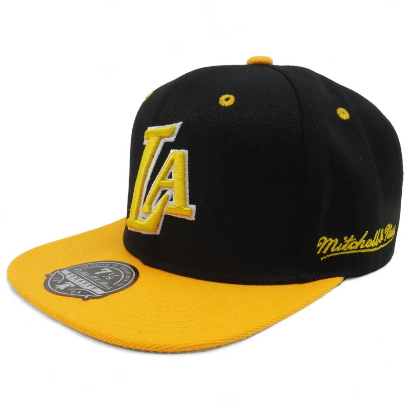 Mitchell & Ness Men's NBA Yellow Toe Fitted Hwc Lakers Fitted Caps sold by Zulily