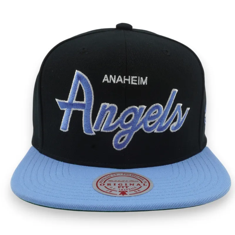 Mitchell & Ness Men's MLB Evergreen Script Snapback Coop Angels Snapback Caps sold by Zulily
