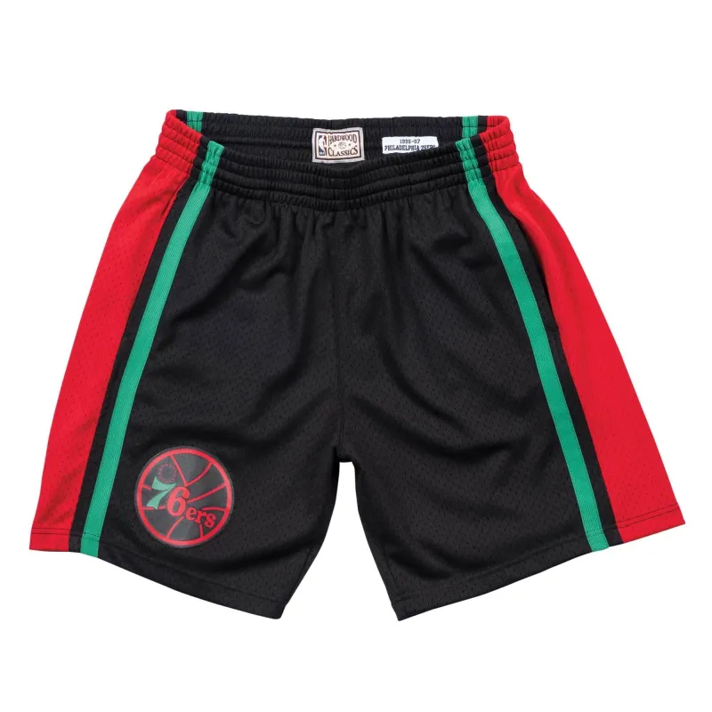 Mitchell & Ness Men's NBA Christmas Swingman Shorts Philadelphia 76Ers 1996-97 sold by Zulily