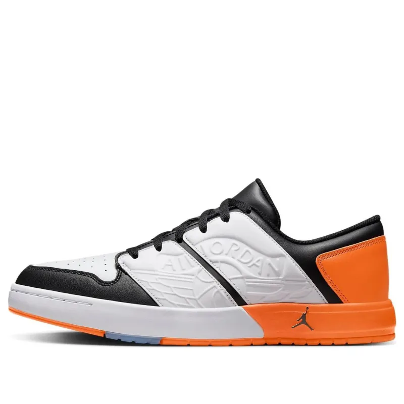 Air Jordan Men's Nu Retro 1 Low 'White Black Magma Orange' Sneakers sold by Zulily