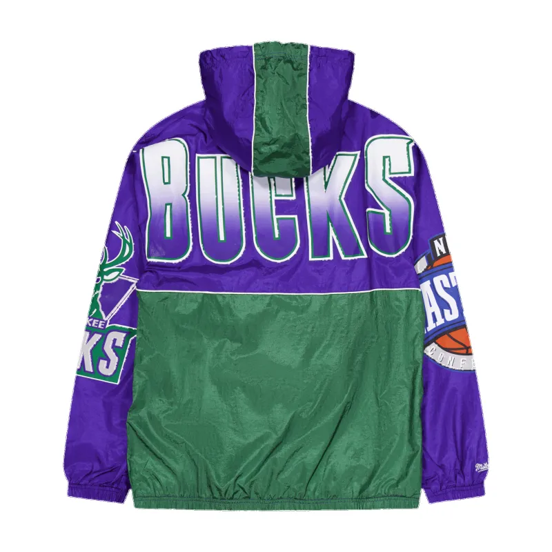 Mitchell & Ness Men's Team Og 2.0 Anorak Windbreaker Bucks Windbreakers made by Mitchell & Ness