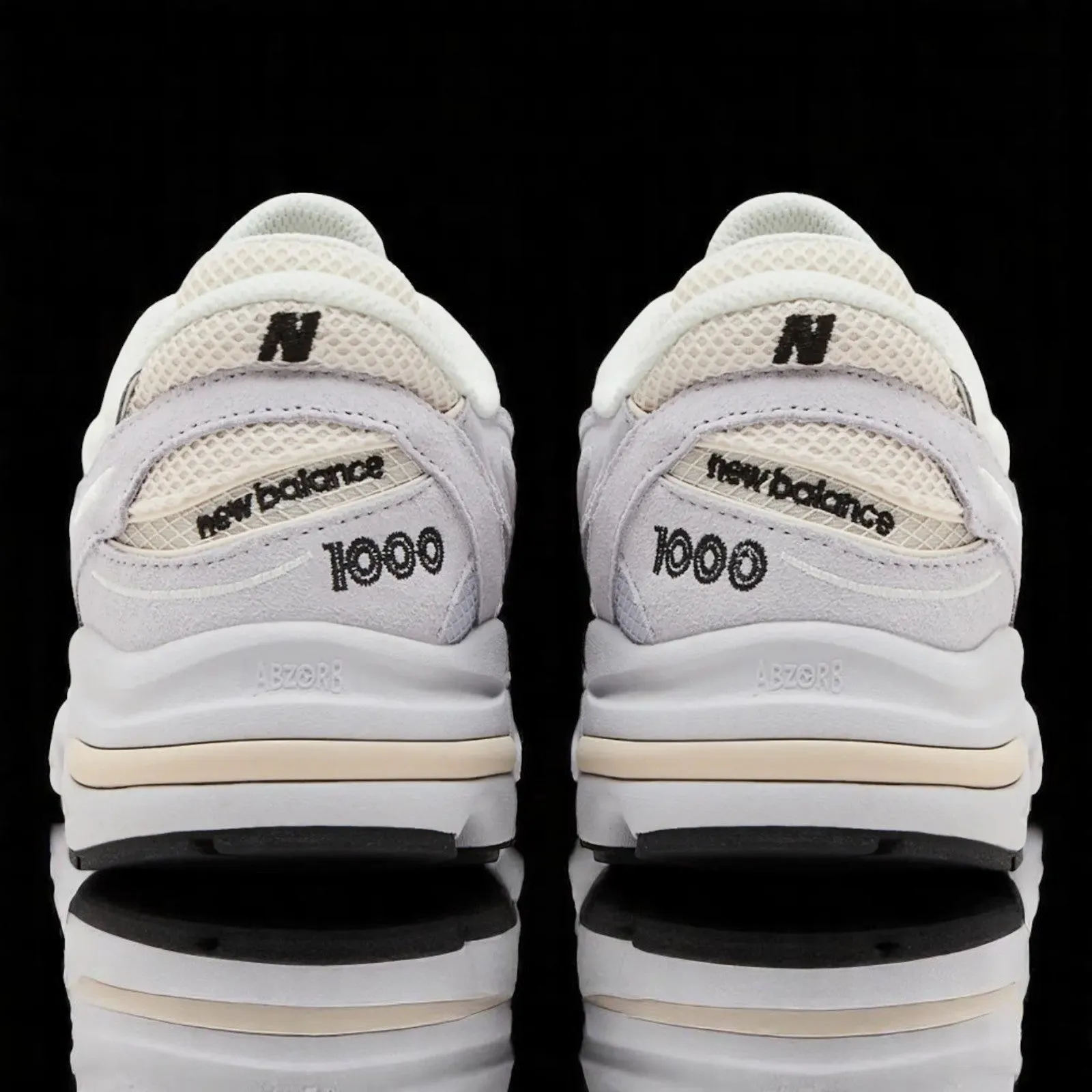 New Balance Men's 1000 'Pearl Grey Black' Sneakers sold by Zulily product image thumbnail 4