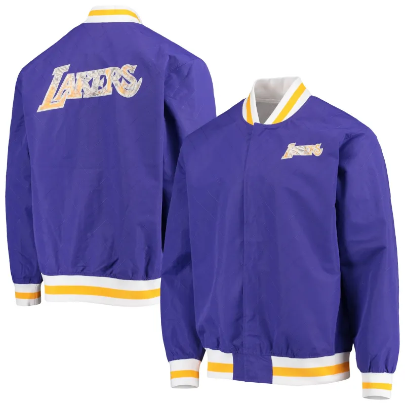 Mitchell & Ness Men's 75Th Anni Warm Up Jacket Lakers Jackets sold by Zulily