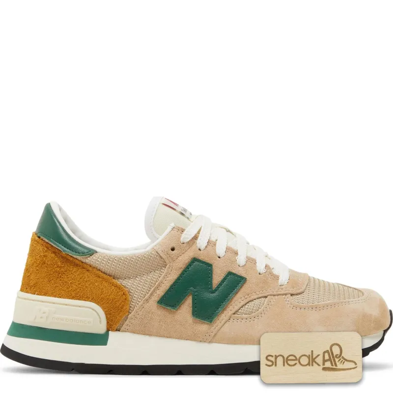 New Balance Men's 990V1 'Miusa Tan Green' Sneakers made by New Balance