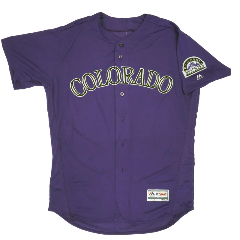 Majestic Men's MLB Colorado Rockies Authentic On Field Flex Base Jersey Alternate sold by Zulily