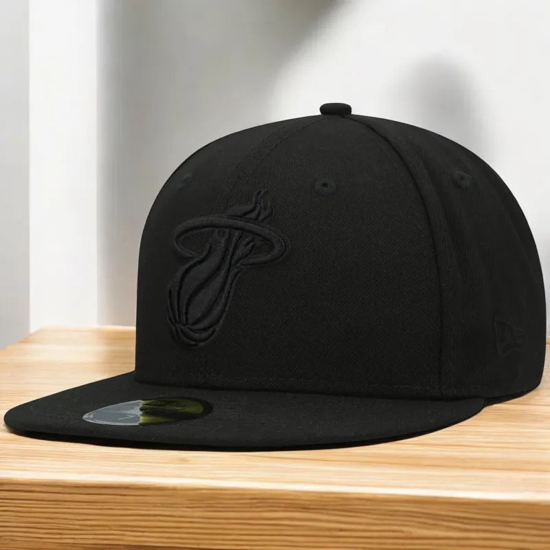 New Era Men's NBA 5950 Black On Black Fitted Hats sold by Zulily