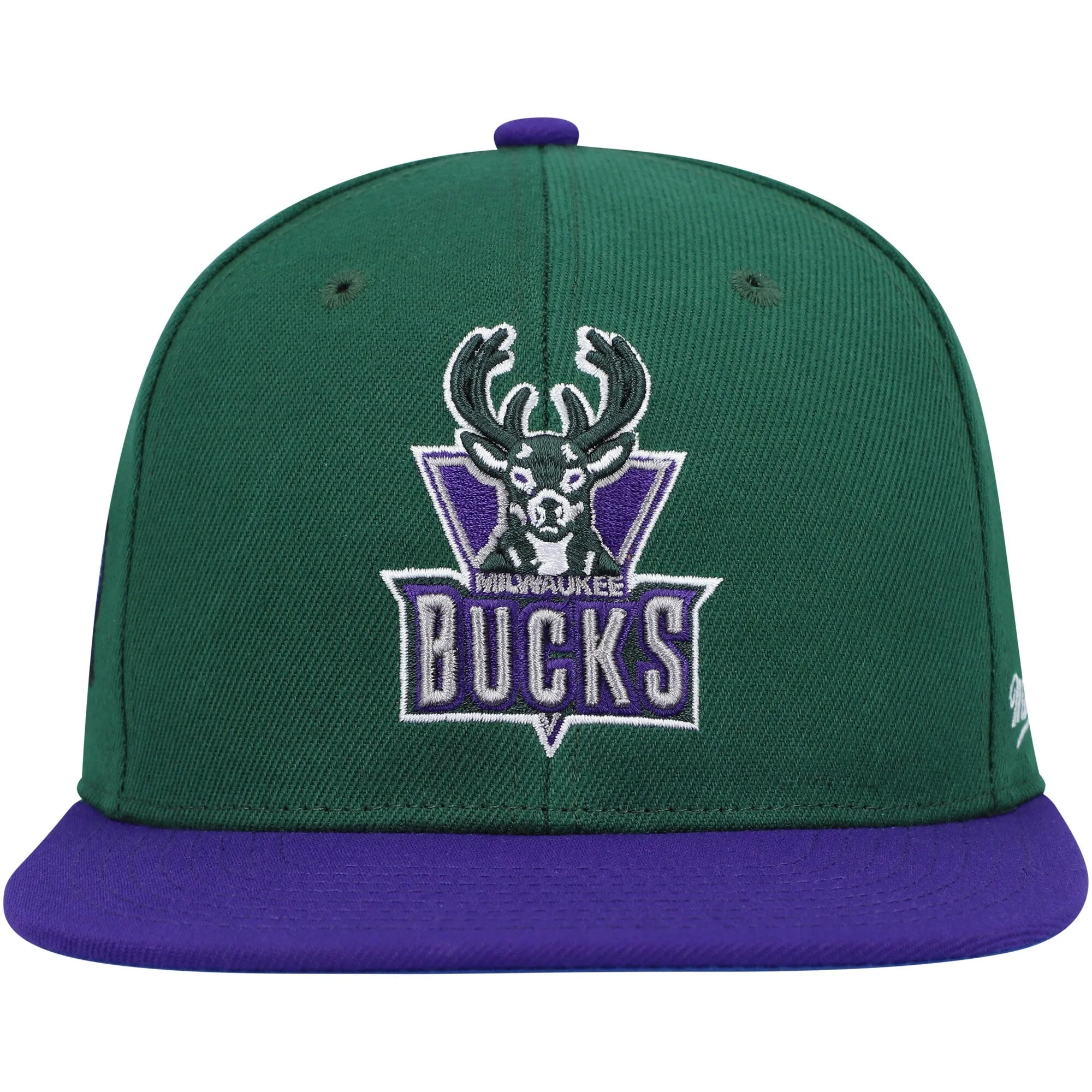 Mitchell & Ness Men's NBA Milwaukee Bucks Coast 2 Coast Fitted Fitted Caps sold by Zulily product image thumbnail 2