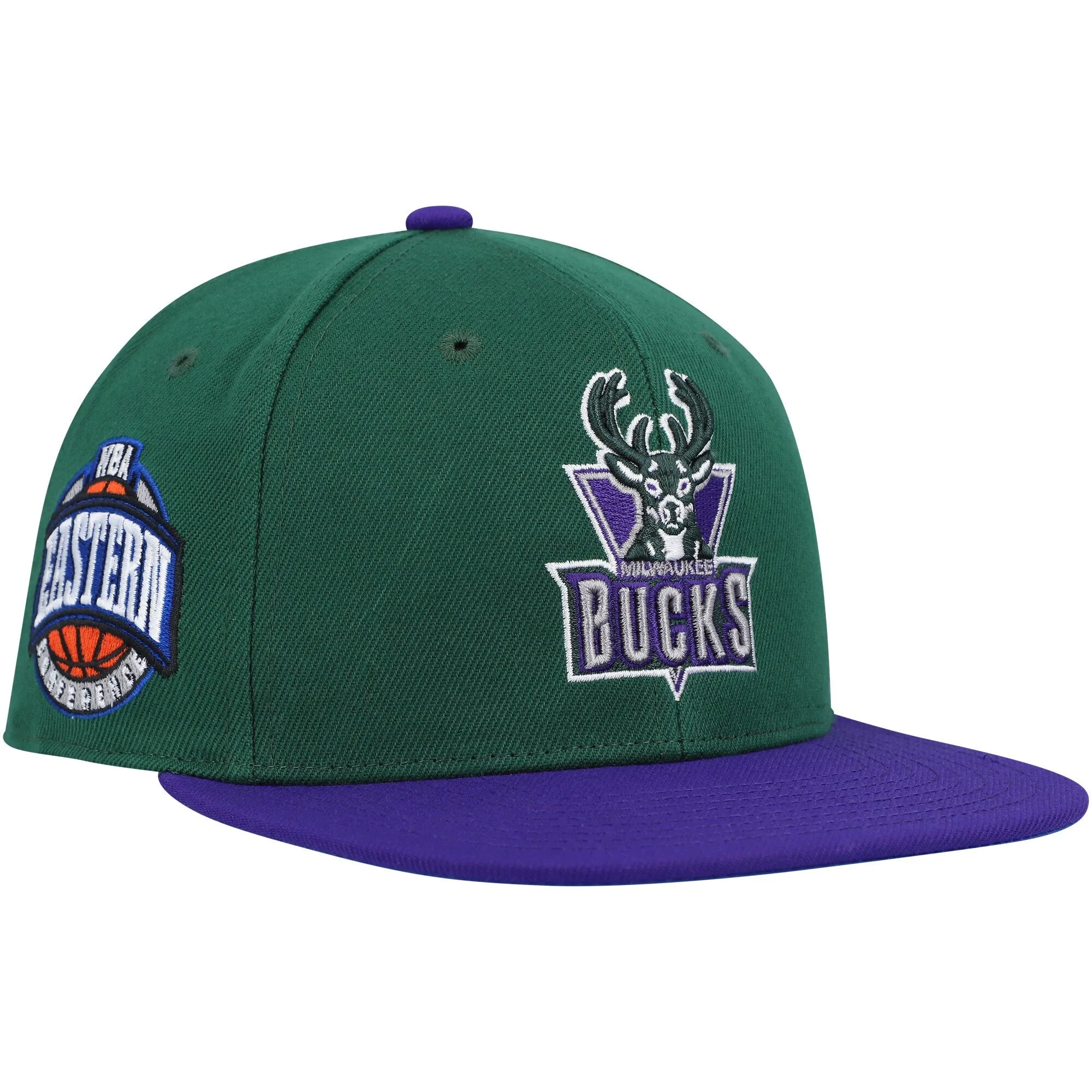 Mitchell & Ness Men's NBA Milwaukee Bucks Coast 2 Coast Fitted Fitted Caps sold by Zulily product image thumbnail 3