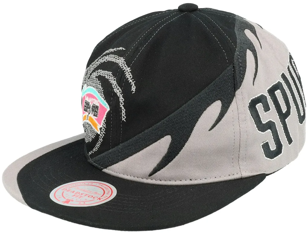 Mitchell & Ness Men's NBA Spiral Deadstock Snapback Hwc Spurs Snapback Caps made by Mitchell & Ness