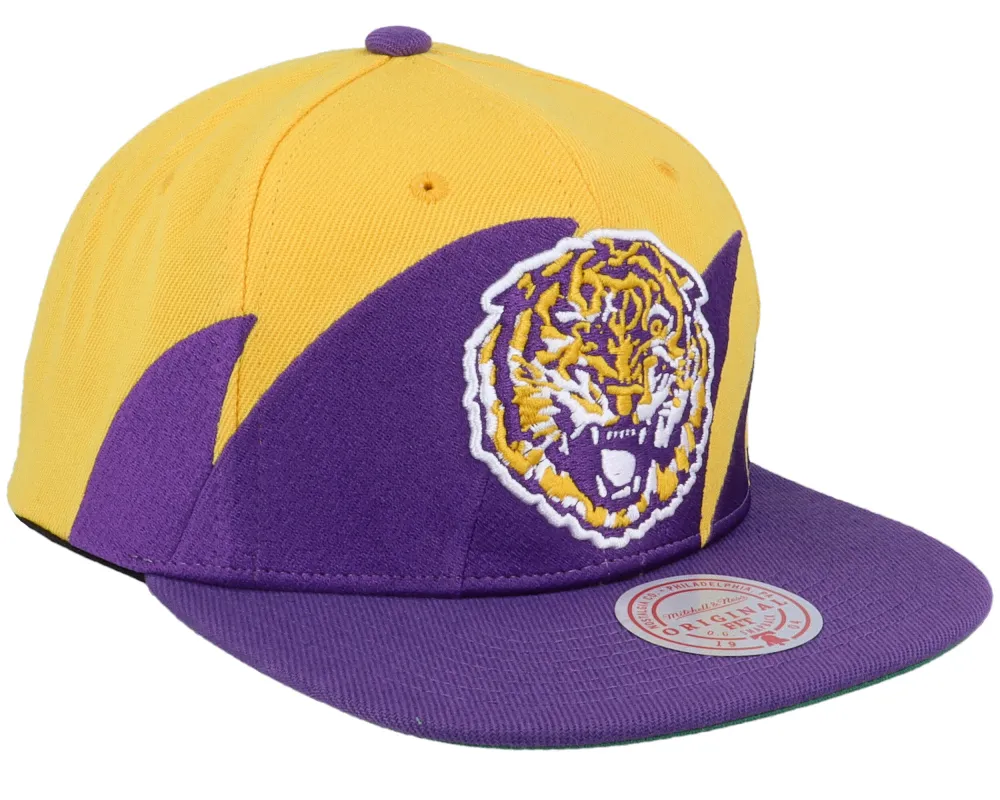 Mitchell & Ness Men's Ncaa Sharktooth Snapback Lsu Snapback Caps sold by Zulily