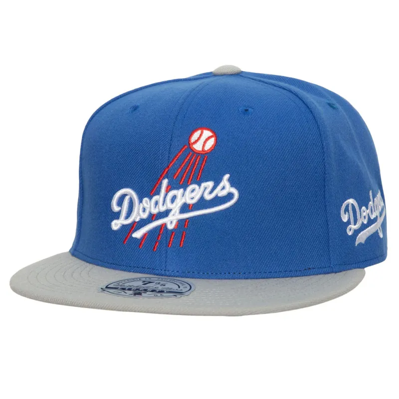Mitchell & Ness Men's MLB Bases Loaded Fitted Coop Dodgers Fitted Caps sold by Zulily