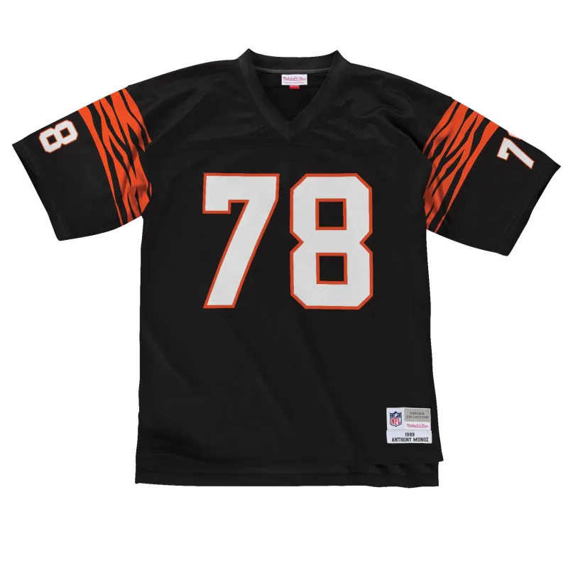 Mitchell & Ness Men's NFL Legacy Jersey Bengals 1989 Anthony Munoz Jerseys made by Mitchell & Ness