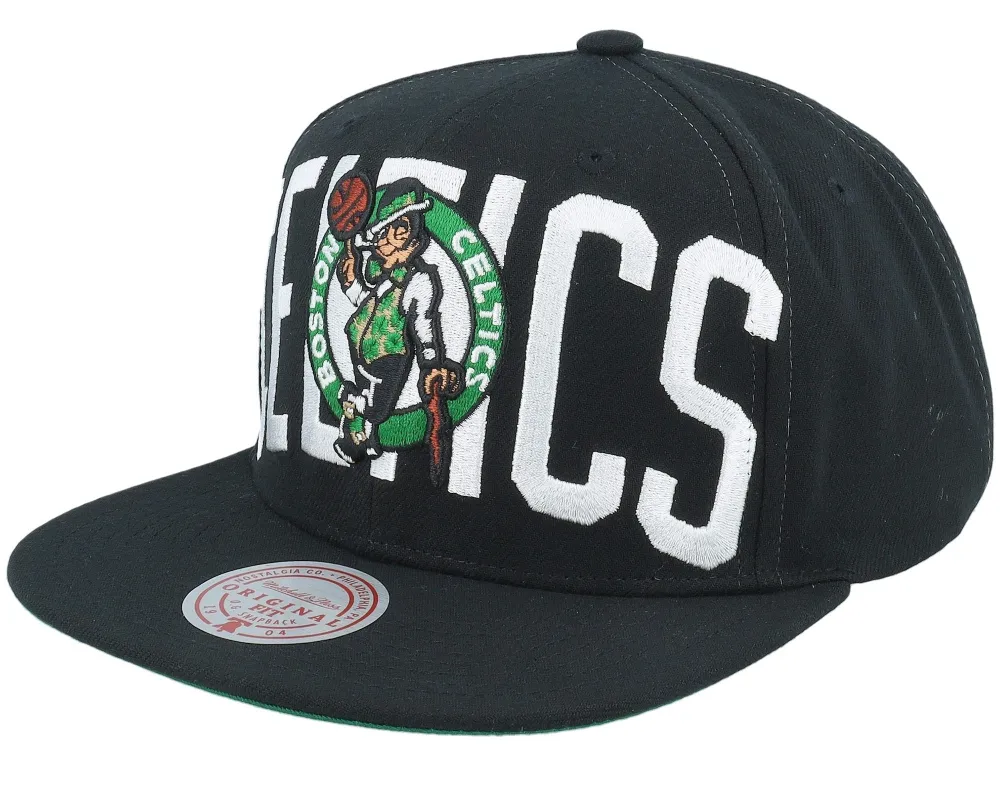 Mitchell & Ness Men's NBA Full Frontal Snapback Celtics Snapback Caps made by Mitchell & Ness