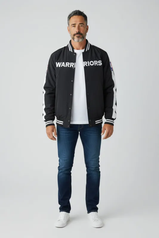 Mitchell & Ness Men's NBA Golden State Warriors Warm Up Jacket made by Mitchell & Ness