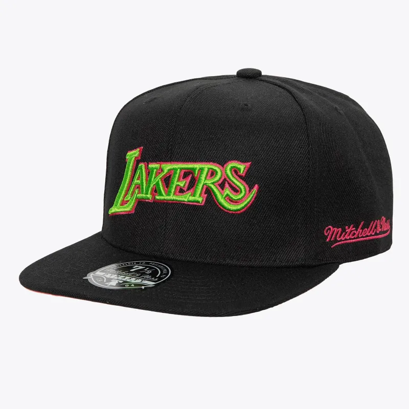Mitchell & Ness Men's NBA Color Bomb Fitted Hwc Lakers Fitted Caps sold by Zulily
