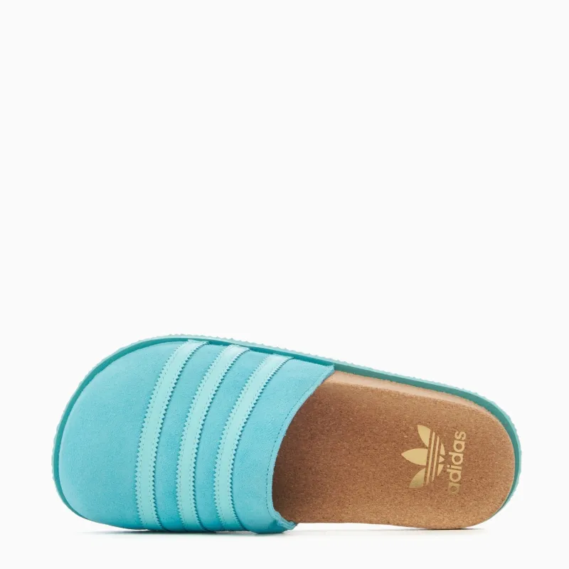 adidas Men's Adimule Lea Slides 'Aqua' Sandals made by Adidas