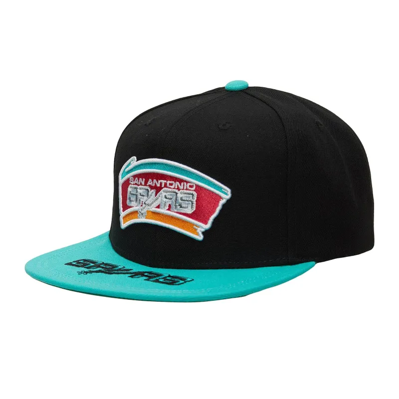 Mitchell & Ness Men's NBA Logo Bill Snapback Hwc Spurs Snapback Caps made by Mitchell & Ness