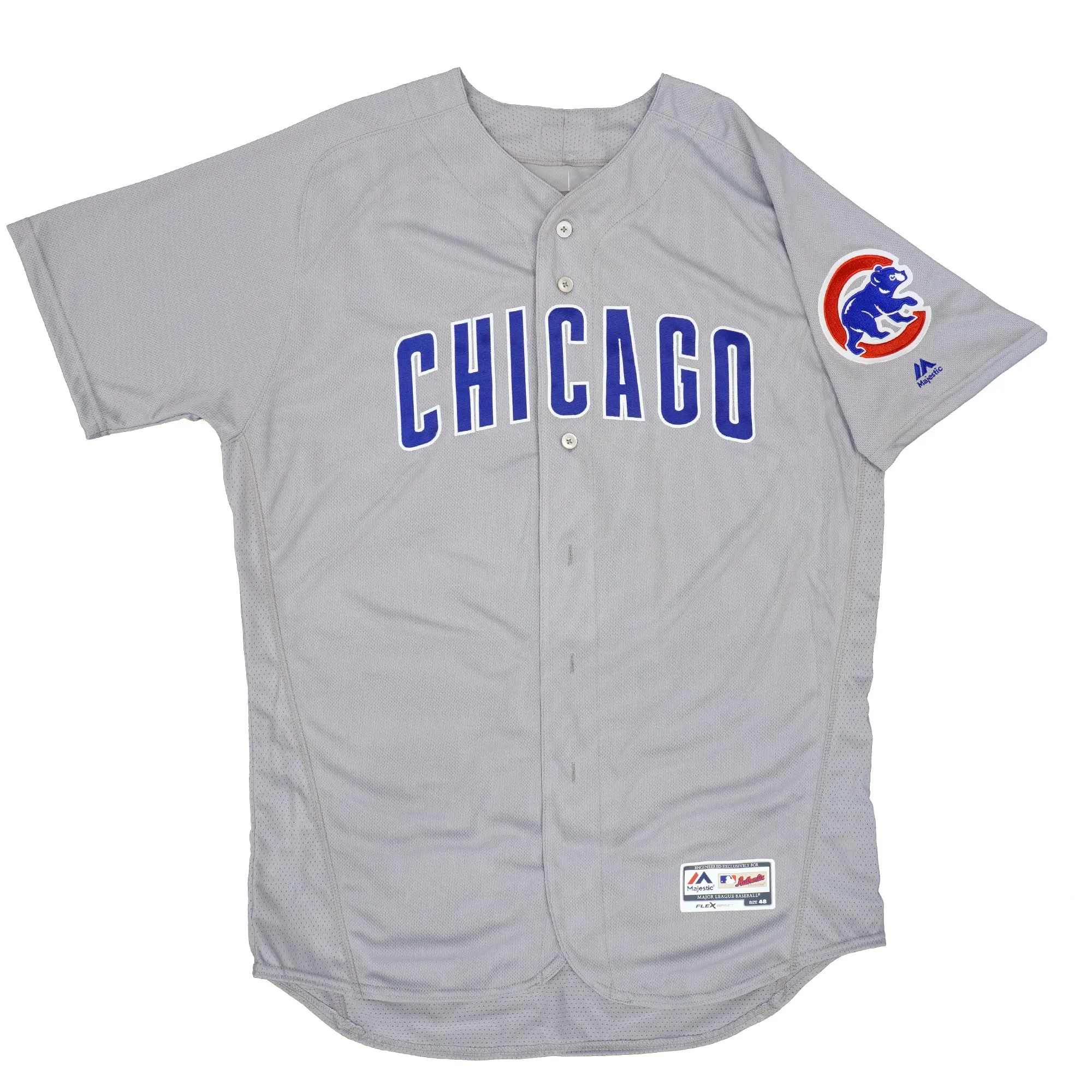 Majestic Men's MLB Chicago Cubs Authentic On Field Flex Base Jersey Gray sold by Zulily
