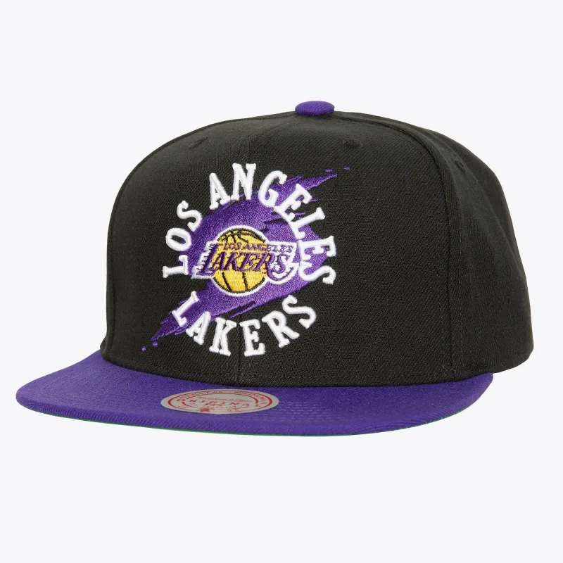 Mitchell & Ness Men's NBA Circle Splash Snapback Lakers Black sold by Zulily