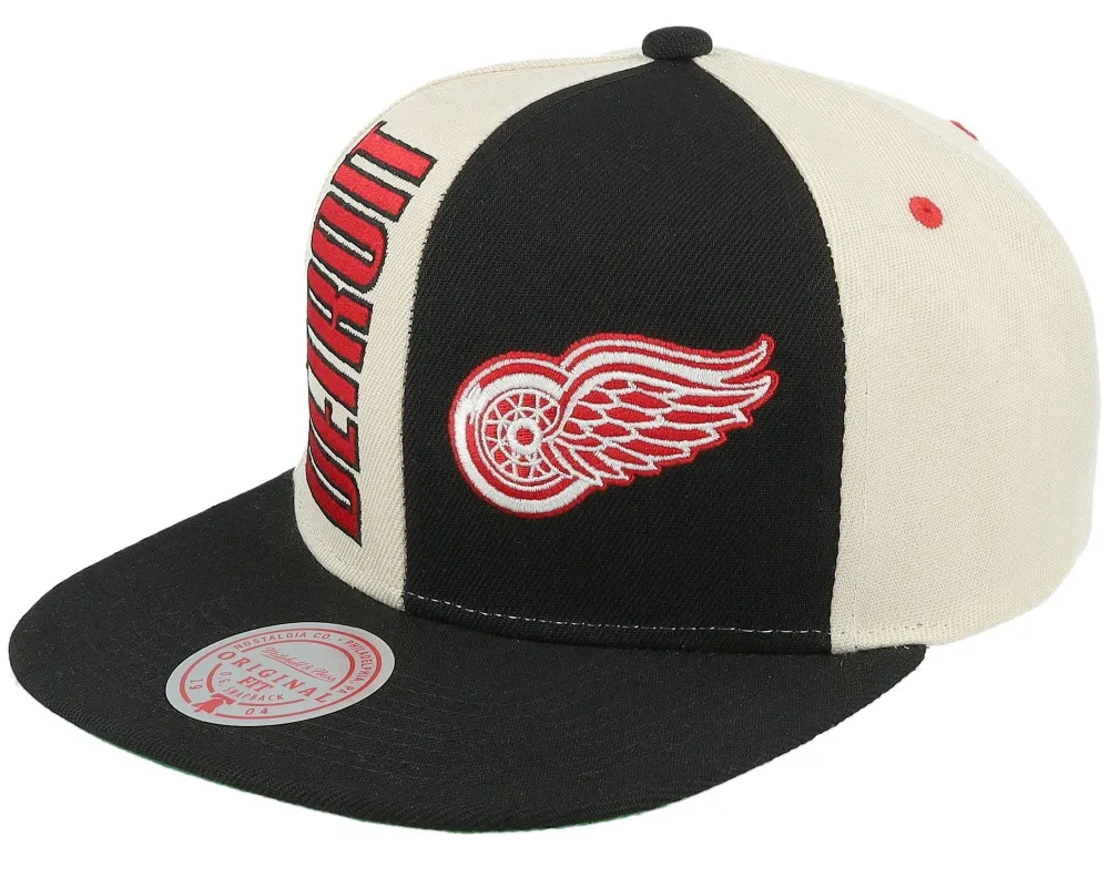 Mitchell & Ness Men's NHL Pop Panel Snapback Red Wings Snapback Caps made by Mitchell & Ness