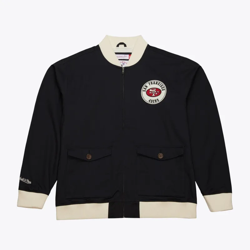 Mitchell & Ness Men's NFL Replay Cotton Twill Jacket Vintage Logo 49Ers sold by Zulily