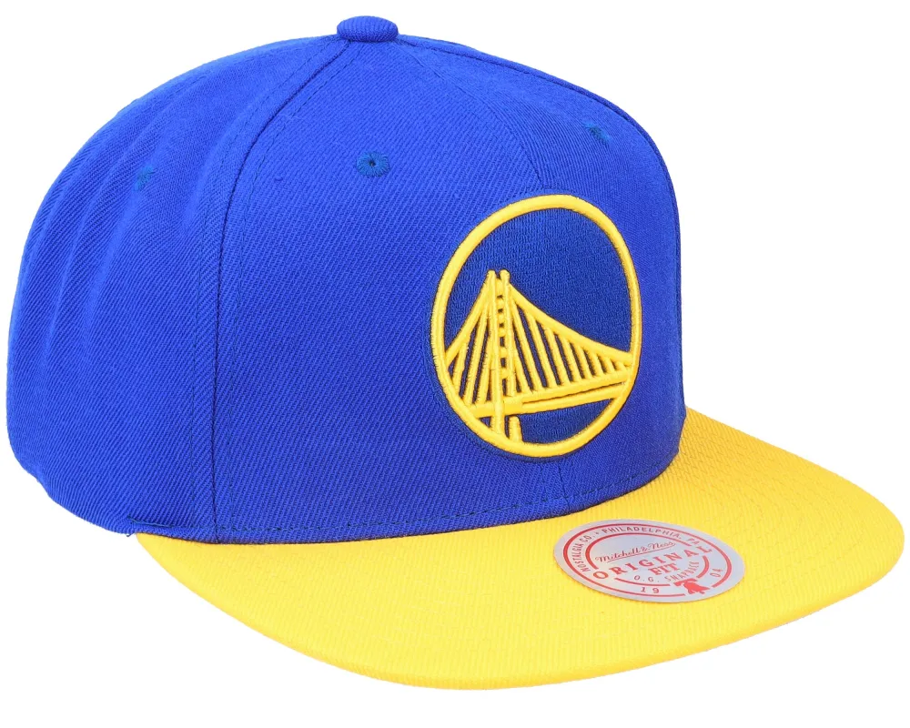 Mitchell & Ness Men's NBA Team 2 Tone 2.0 Snapback NBA Warriors Snapback Caps made by Mitchell & Ness