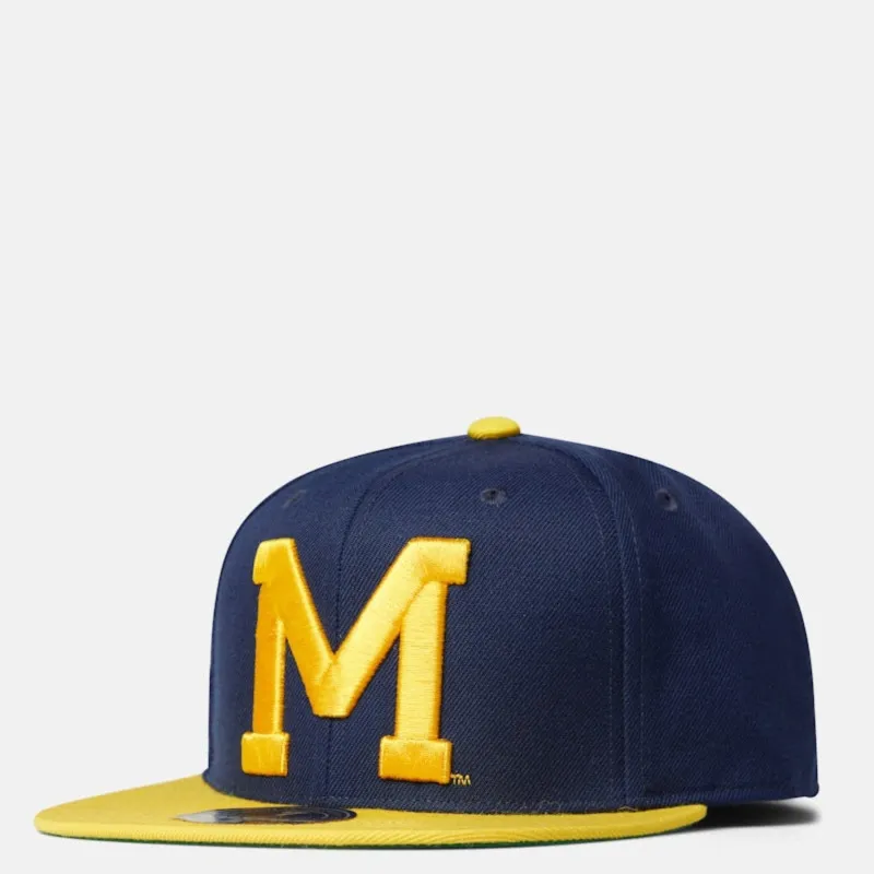 Mitchell & Ness Men's Ncaa Team 2 Tone 2.0 Fitted Michigan Fitted Caps sold by Zulily